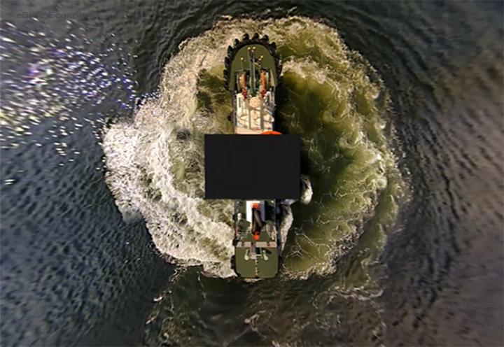 eBlue_economy_Bird’s-eye view monitoring system to monitor a 360° field of view around a tugboat