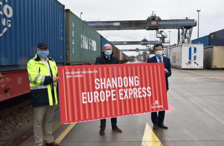 eBlue_economy_New Shandong-Europe Express links China and Hamburg