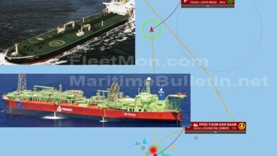 eBlue_economy_ FPSO suffered _1.5 meter long gash_ no reports of damages to the oil tanker