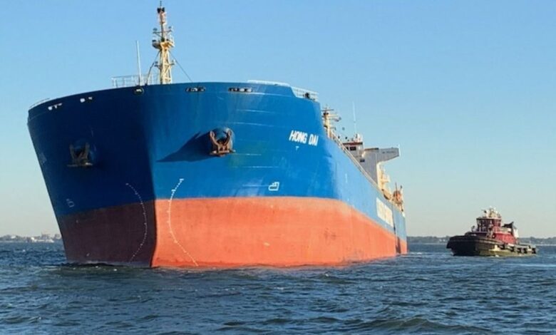 eBlue_economy_ Panamanian-Flagged Cargo Ship ran aground near Norfolk