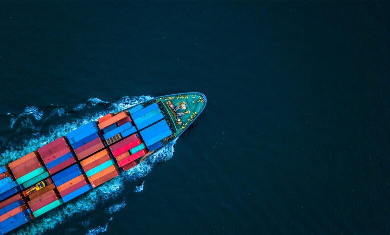 eBlue_economy_container-ship-sailing-at-sea