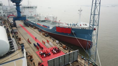 eBlue_economy_Naming ceremony held of FKAB-designed 11960 DWT stainless steel chemical tanker of Ningshen shipping