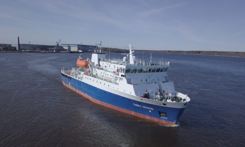 eBlue_economy_Nevsky Shipyard delivers cargo-passenger vessel of Project PV22, Pavel Leonov