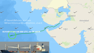 eBlue_economy_Cargo ship sinking in Arabian sea