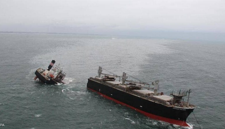 eBlue_economy_فيديو انشطار السفينة.. هذا ما حدث قبالة سواحل اليابان