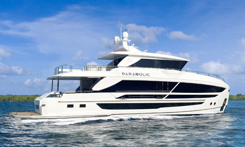 eBlue_economy_ New FD80 Skyline by Horizon Yachts during construction to a first-time yacht owner.