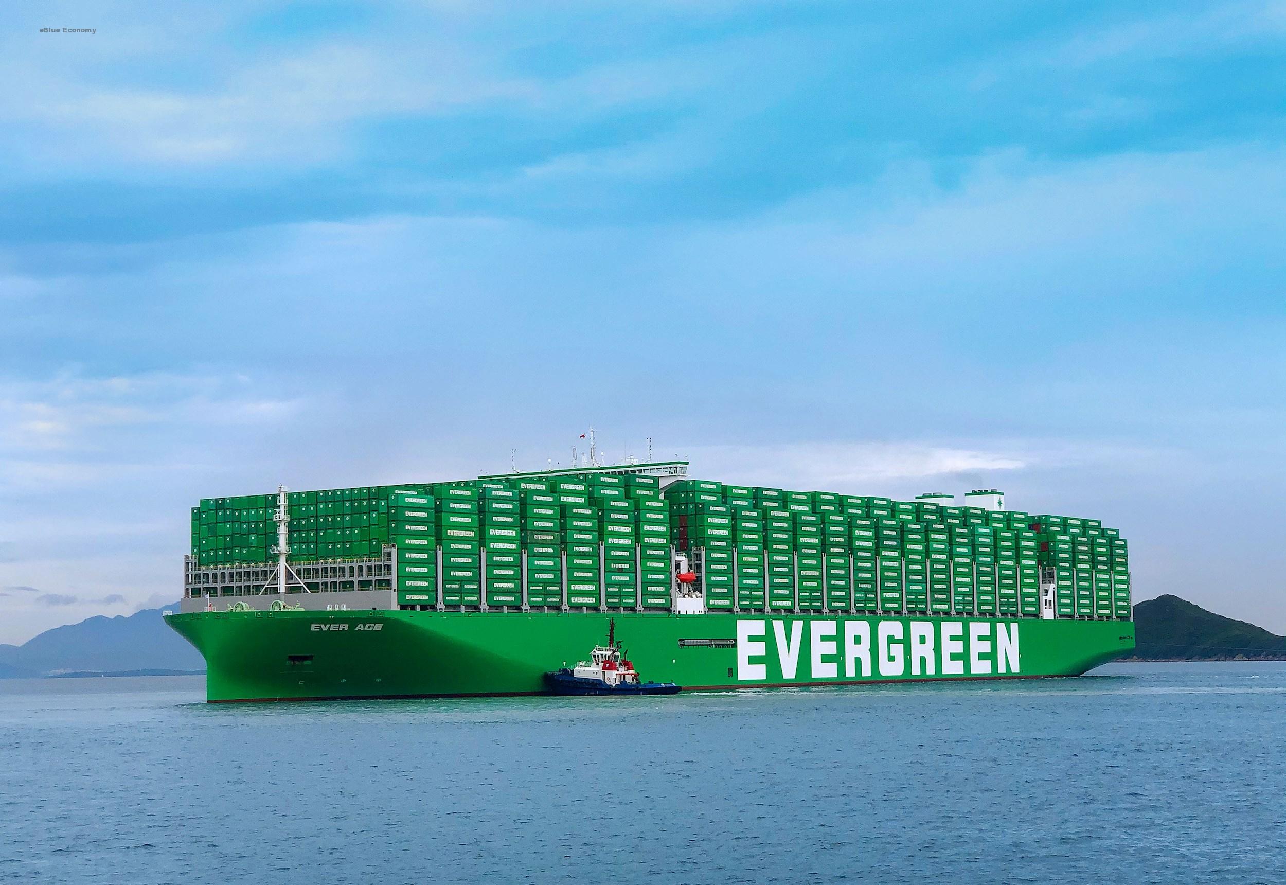 eBlue_economy_Evergreen’s mega container ship Ever Ace with WinGD’s large bore X92 bore size engines crossed the Suez Canal