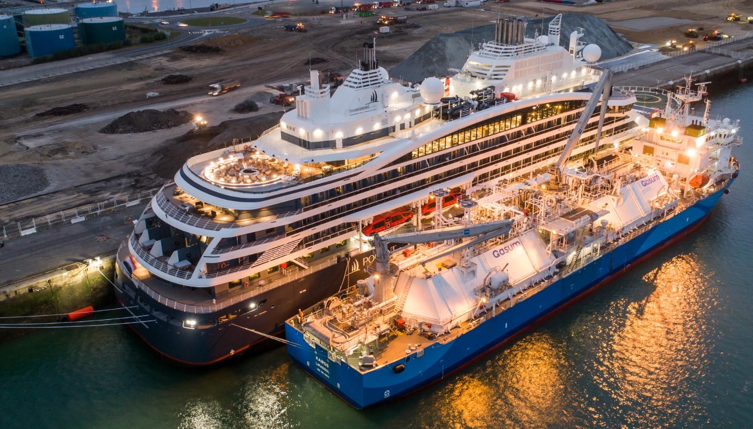 eBlue_economy_Gasum bunkered LNG to cruise operator PONANT’s new polar explorer