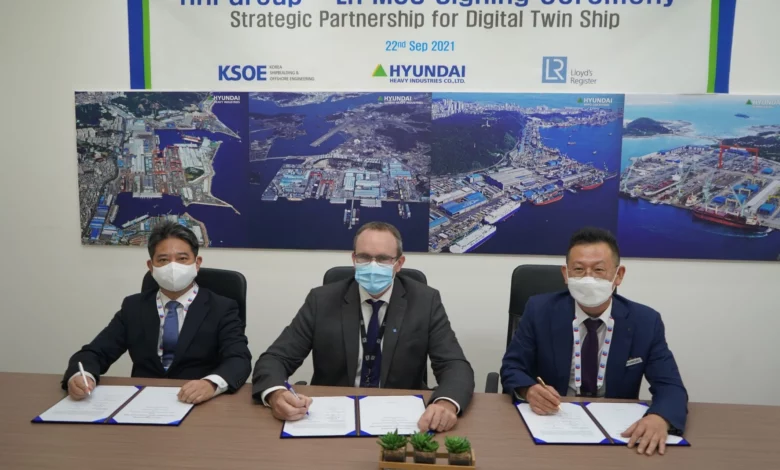 eBlue_economy_LR, HHI and KSOE sign MoU to develop digital twin technology for an LNG carrier