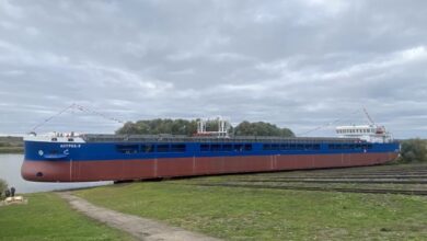 eBlue_economy_Okskaya Shipyard launches Astrol-8, tenth dry cargo vessel of RSD59 design