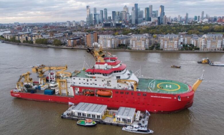 eBlue_economy_UK’s new polar research ship docks in London after sea trials