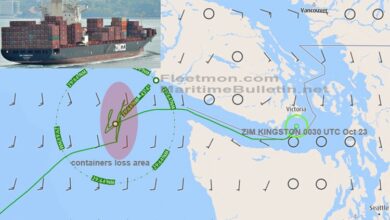 eBlue_economy_ZIM container ship lost dozen containers off Vancouver