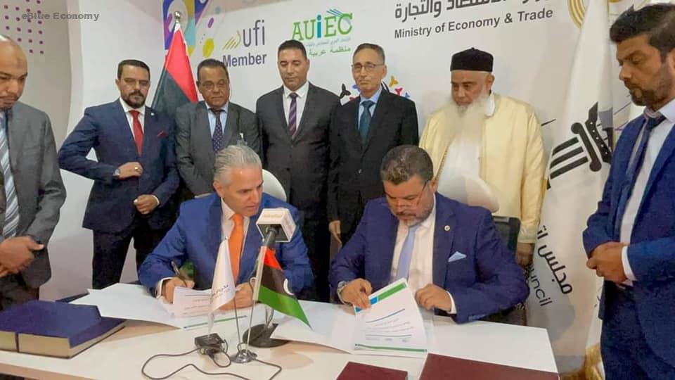 eBlue_economy_مذكرة تفاهم بين الاتحاد العربى للمعارض ومعرض طرابلس وافتتاح المقر الاقليمى للاتحاد بليبيا