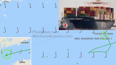 eBlue_economy_MSC container ship fire, Baltic UPDATE