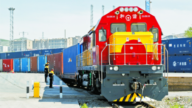 eBlue_economy_New Freight train_Shanghai Express_ reaches Hamburg from China