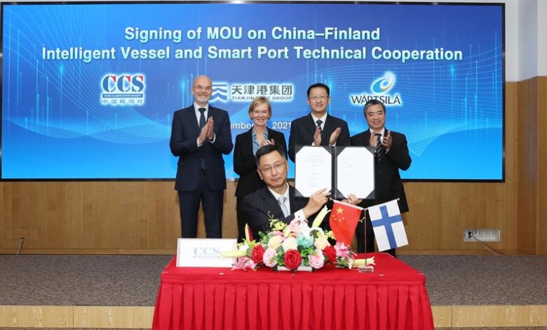 eBlue_economy_Wärtsilä partners with China Classification Society and Tianjin Port Group to advance China’s intelligent vessel standards