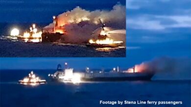 eBlue_economy_Bulk carrier major fire, Gothenburg, Sweden