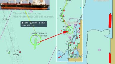 eBlue_economy_Danish bulk carrier aground in Ust-Luga port, Russia UPDATE