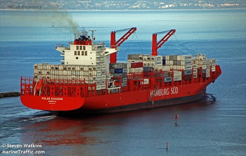 eBlue_economy_Container ship emergency anchoring in Scheldt mouth, medevac, Netherlands