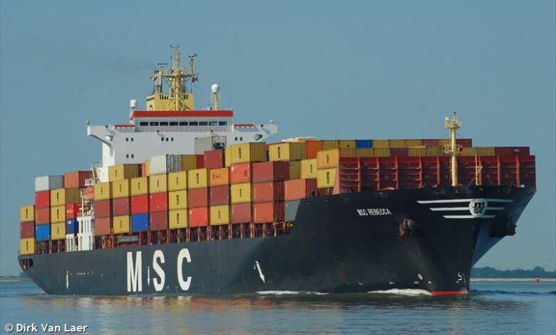 eBlue_economy_MSC container ship troubled in Shenzhen by positive tests and blackout