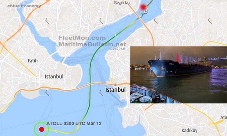 eBlue_economy_Tanker disabled in Bosphorus