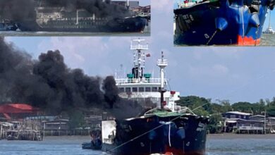 eBlue_economy_Tanker explosion, fire, Bangkok. 1 crew killed, 3 injured. VIDEO