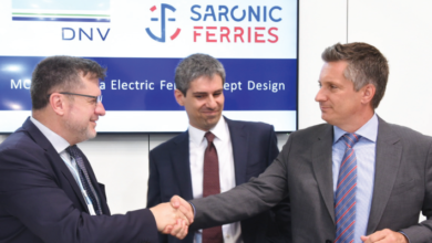 Posidonia 2022_DNV signs MOU with Saronic Ferries on development of electric ferry concept in Greece