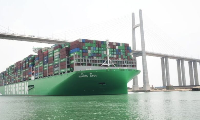 eBlue_economy_Largest container ship _EVER ART_crosses the Suez Canal on its maiden voyage