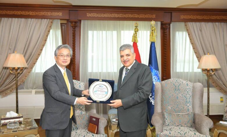 eBlue_economy_Rabie meets the Japanese ambassador to discuss ways of joint cooperation