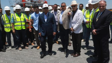 eBlue_economy_The Egyptian Minister of Transport follows up the implementation rates of Alexandria port projects