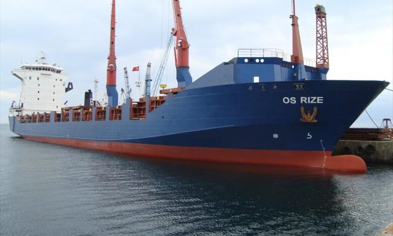 eBlue_economy_Egyptian freighter ran onto coral reef, Gulf of Aqaba, Red sea