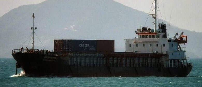 eBlue_economy_Container ship SUNTUDSAMUT 4 with 42 containers on board capsized and sank off Sai Ri Sawi Beach.jpg