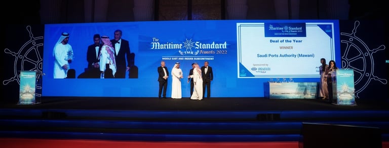 eBlue_economy_Mawani wins the _Deal of the Year_ award at the Maritime Standard Excellence Awards 2022