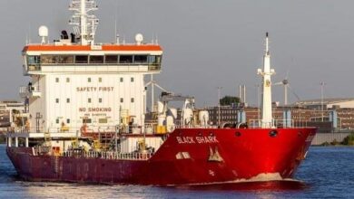 eBlue_economy_Disabled tanker on tow to La Coruna Spain